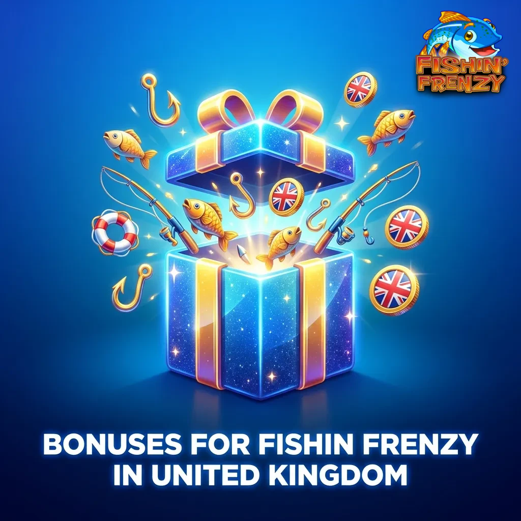 UK casinos offer welcome bonuses, free spins, cashback, and reload bonuses for Fishin Frenzy slot game players.