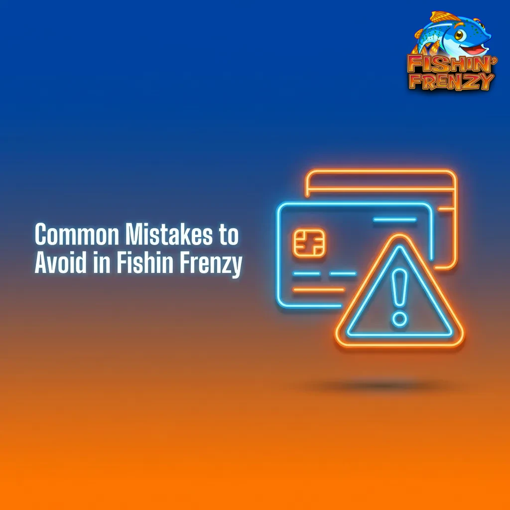 Illustrated guide showing common Fishin Frenzy slot mistakes: chasing losses, ignoring bonus terms, unlicensed sites, skipping limits