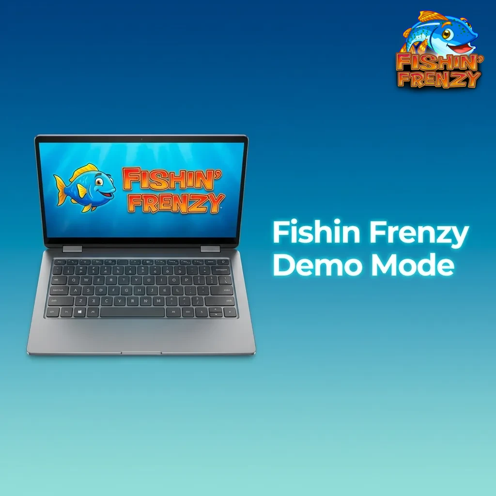 Fishin Frenzy slot game demo mode screen showing reels, virtual credits, and free-play interface for risk-free testing.